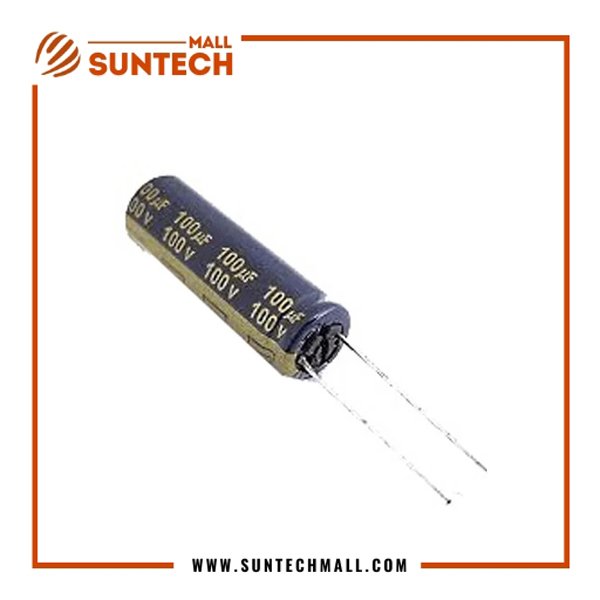 100V 100uF aluminum electrolytic capacitor