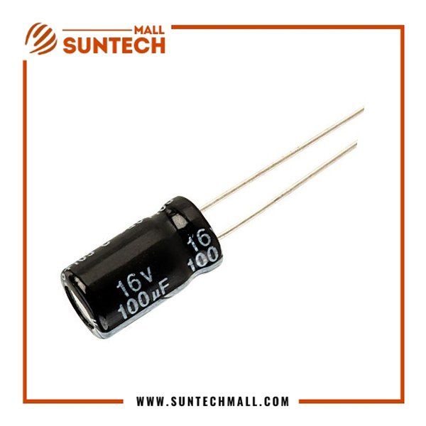 16V 100uF aluminum electrolytic capacitor