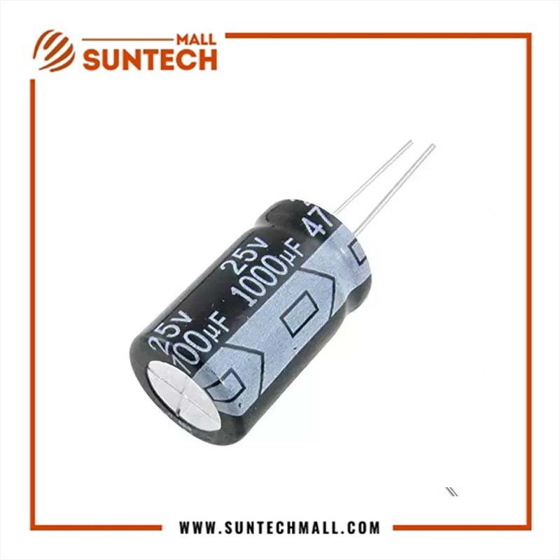 25V 1000uF aluminum electrolytic capacitor