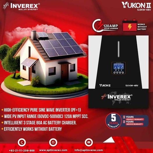 inverex yukon II 5600w – 48v Solar inverter