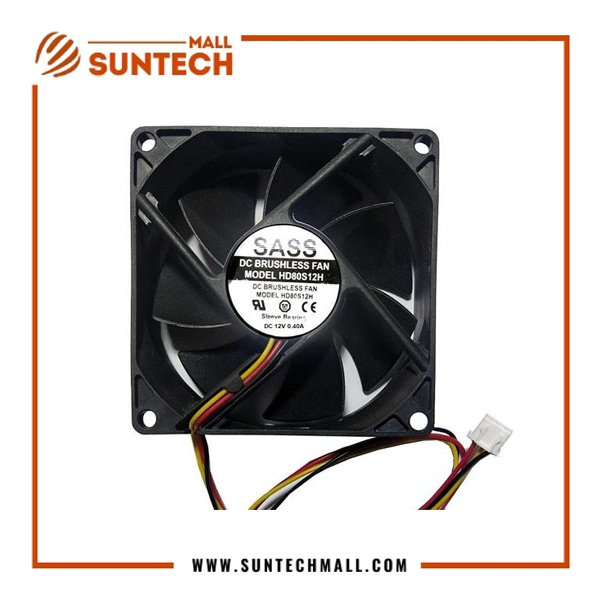 SASS HD80S12H 0.4A 3LINES 3PIN 12v DC BRUSHLESS FAN